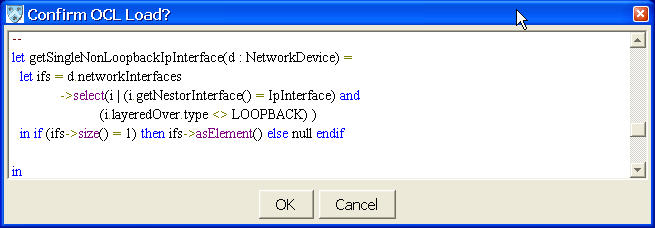 Confirm OCL rule addition