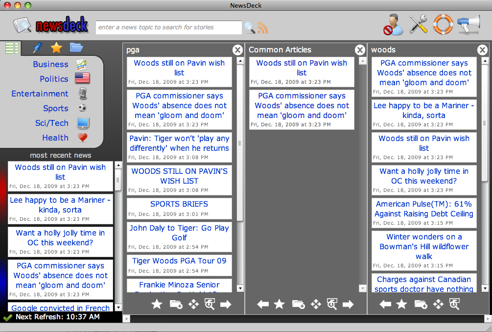 NewsDeck screenshot