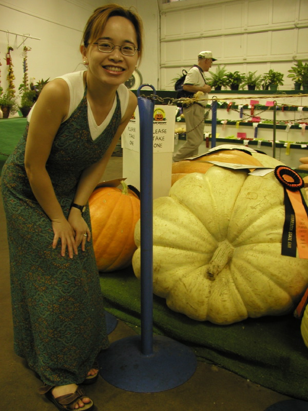 Nina and Award-Winning Pumpkin