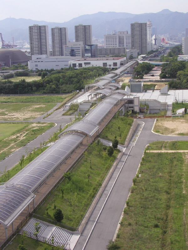 Moving Walkway from Above, Port Island, Kobe