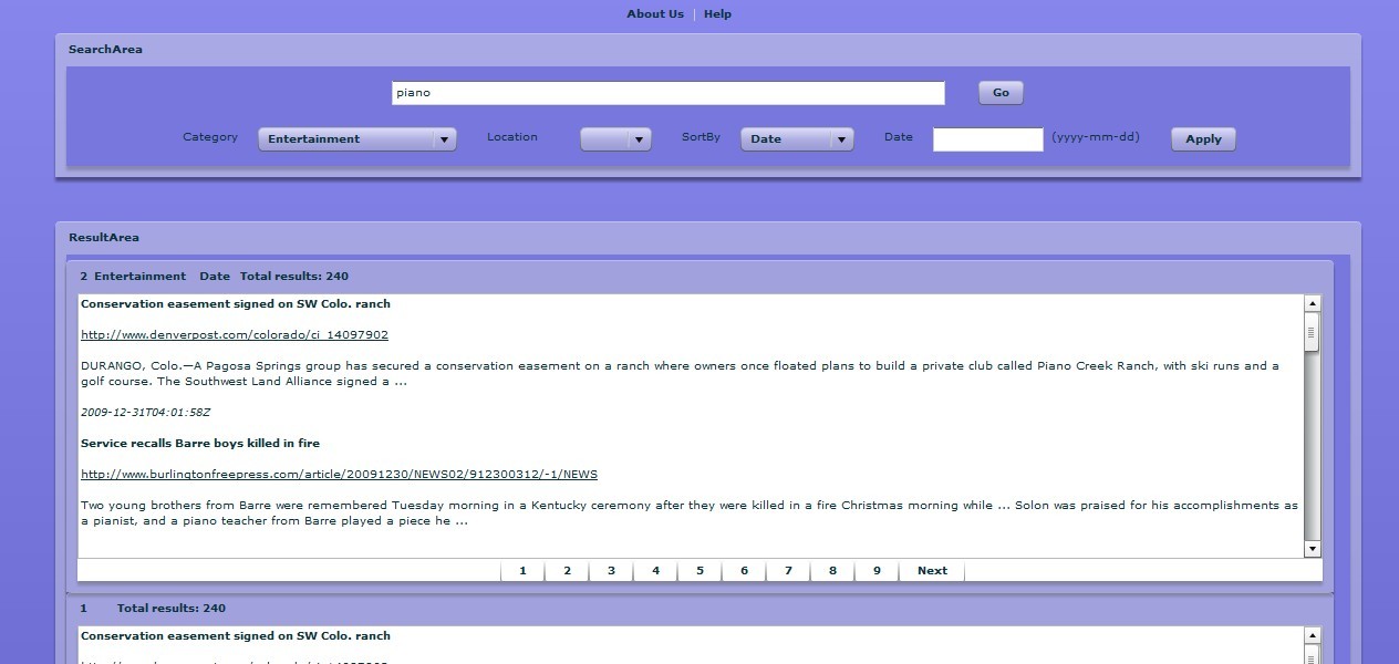 SunsSearch screenshot
