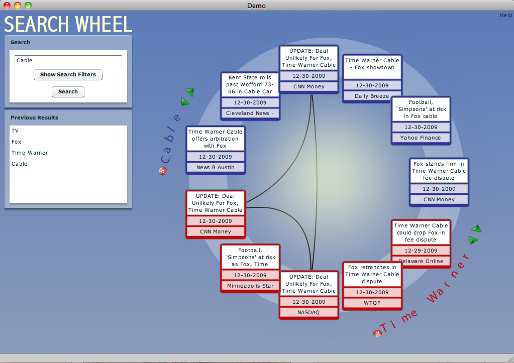 SearchWheel screenshot