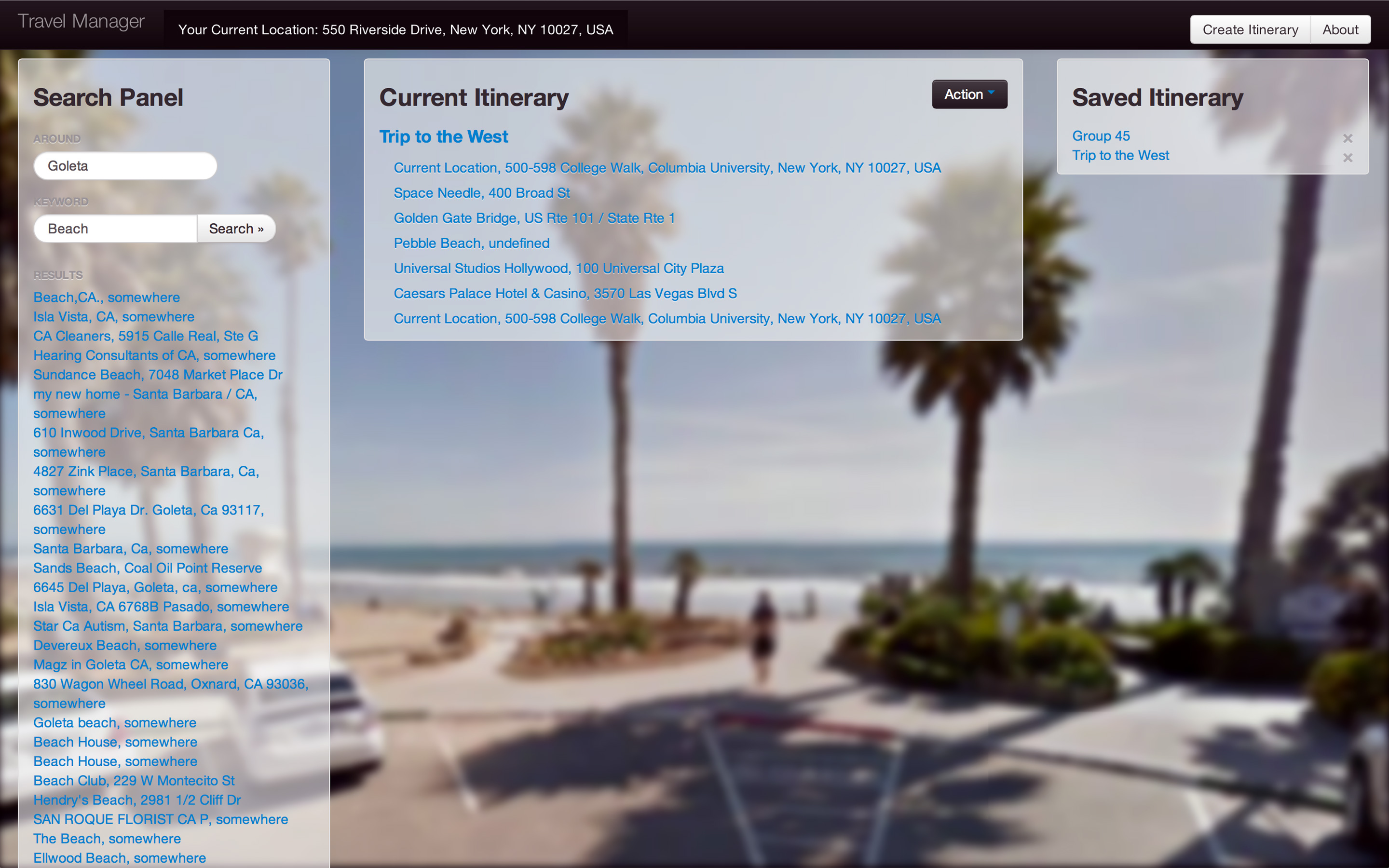 Travel Manager screenshot