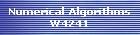 Numerical Algorithms
W4241