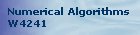 Numerical Algorithms
W4241