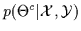 $p(\Theta^c
\vert {\cal X},{\cal Y})$