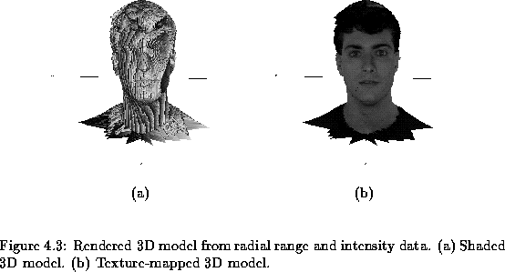 \begin{figure}% latex2html id marker 2295
\center
\begin{tabular}[b]{cc}
\eps...
... intensity data. (a) Shaded 3D model.
(b) Texture-mapped 3D model.}\end{figure}