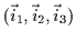 $(\vec{i}_1,\vec{i}_2,\vec{i}_3)$