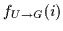 $f_{U \rightarrow G}(i)$