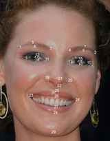 Labeled face parts