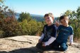 20081012-0323 Kyle and Stefan atop Bear Mountain