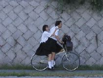 Bicycling Schoolgirls, Kyoto