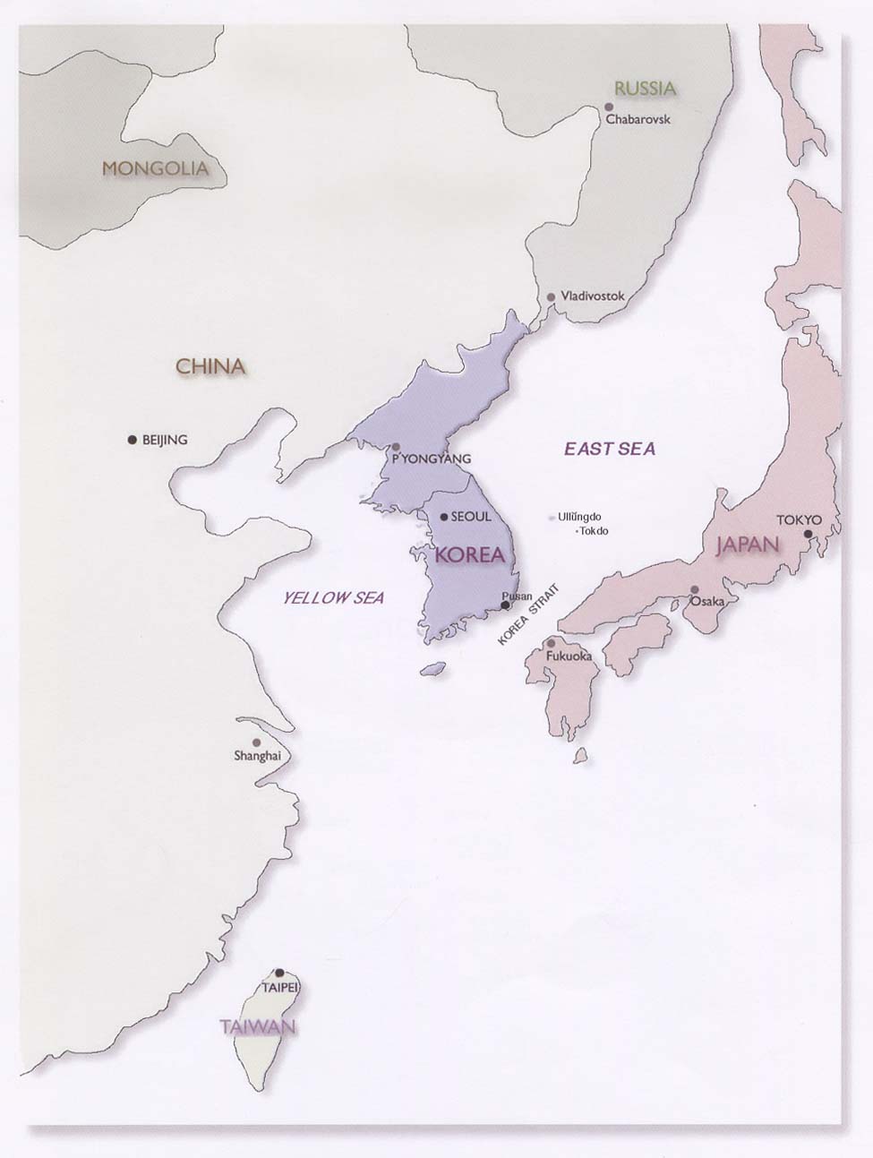 A map of Korea