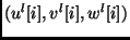 $(u^l[i], v^l[i], w^l[i])$