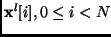 ${\bf x}^l[i], 0 \leq i < N$
