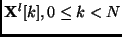 ${\bf X}^l[k], 0 \leq k < N$