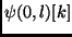 $\displaystyle \psi(0, l)[k]$