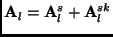 ${\bf A}_l =
{\bf A}_l^s + {\bf A}_l^{sk}$