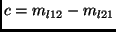 $c = m_{l12} - m_{l21}$