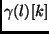 $\displaystyle \gamma(l)[k]$
