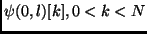 $\psi(0,l)[k], 0 < k < N$
