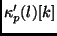 $\displaystyle \kappa^{\prime}_p(l)[k]$