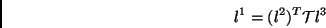\begin{displaymath}
l^1 = (l^2)^{\sc T}{\cal T} l^3
\end{displaymath}