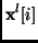 $\displaystyle {\bf x}^l[i]$