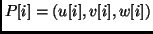 $P[i] = (u[i], v[i], w[i])$