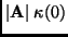 $\displaystyle \vert{\bf A}\vert\; \kappa(0)$