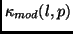 $\displaystyle \kappa_{mod} (l, p)$