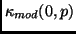 $\kappa_{mod}(0, p)$
