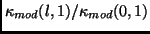 $\kappa_{mod}(l, 1) / \kappa_{mod}(0, 1)$