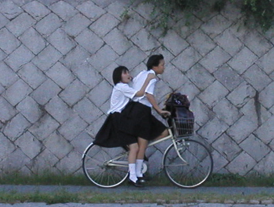 Bicycling Schoolgirls, Kyoto