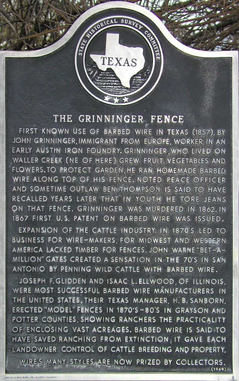 pc260173 First Known Use of Barbed Wire in Texas