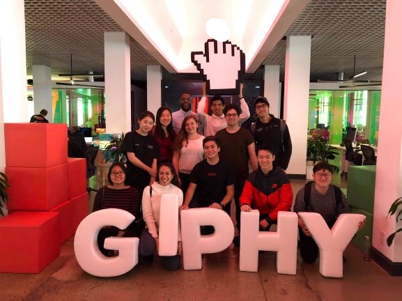 Visiting Giphy as a part of Entrepreneurship Via Exploration with Anne Xie, Jenny Li, Monika Francsics, Sungbin Kim, Jeff Huang, Jordan Ramos, and Nico Molina.