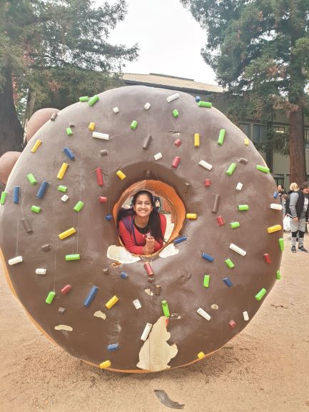 Rupal Gupta at Googleplex, where she interned her junior summer, and will be joining full-time.