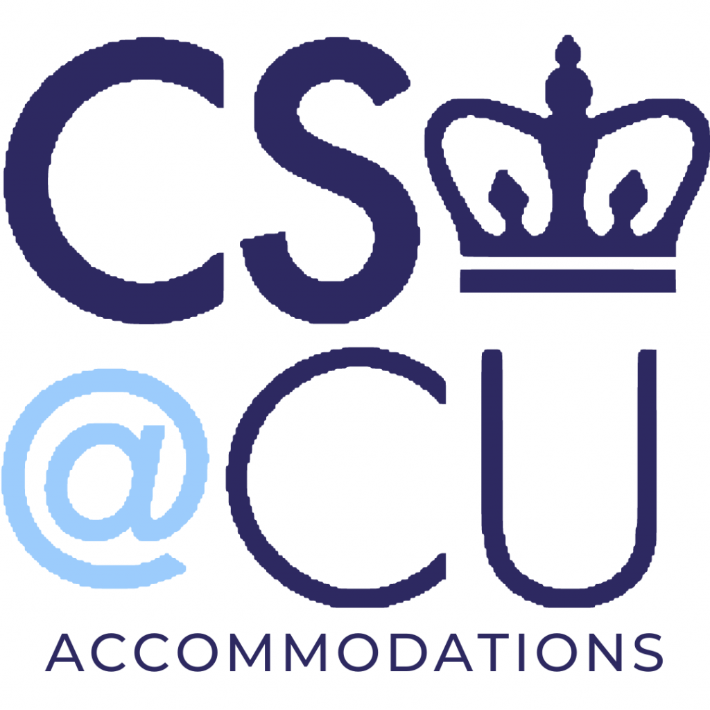 Blue CS@CU logo for accommodations