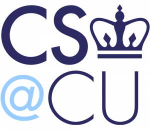 Blue Computer Science "CS@CU" logo with Columbia crown