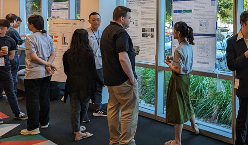 Wei Hao at the poster presentation