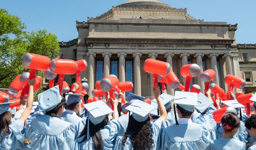 students at commencement