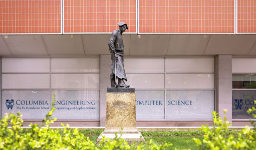 Le Marteleur statue outside Mudd Building