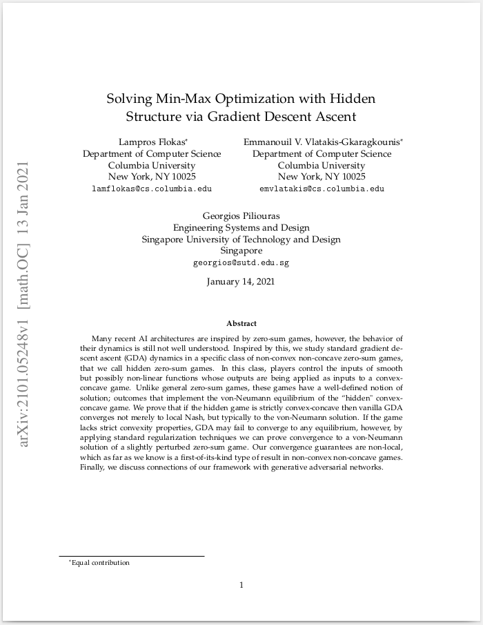 Solving Min-Max Optimization with Hidden Structure via Gradient Descent Ascent