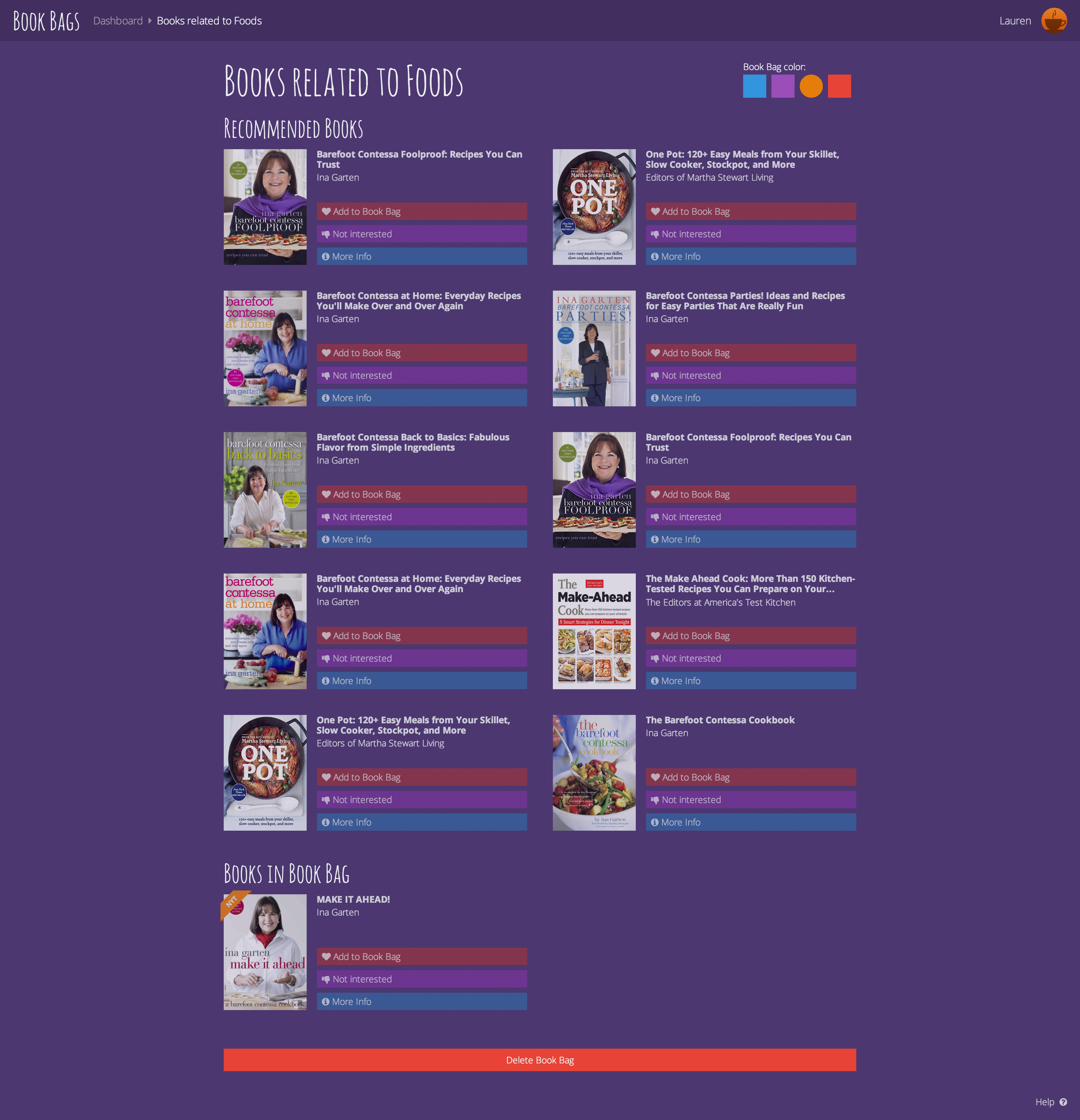 Book Bags screenshot