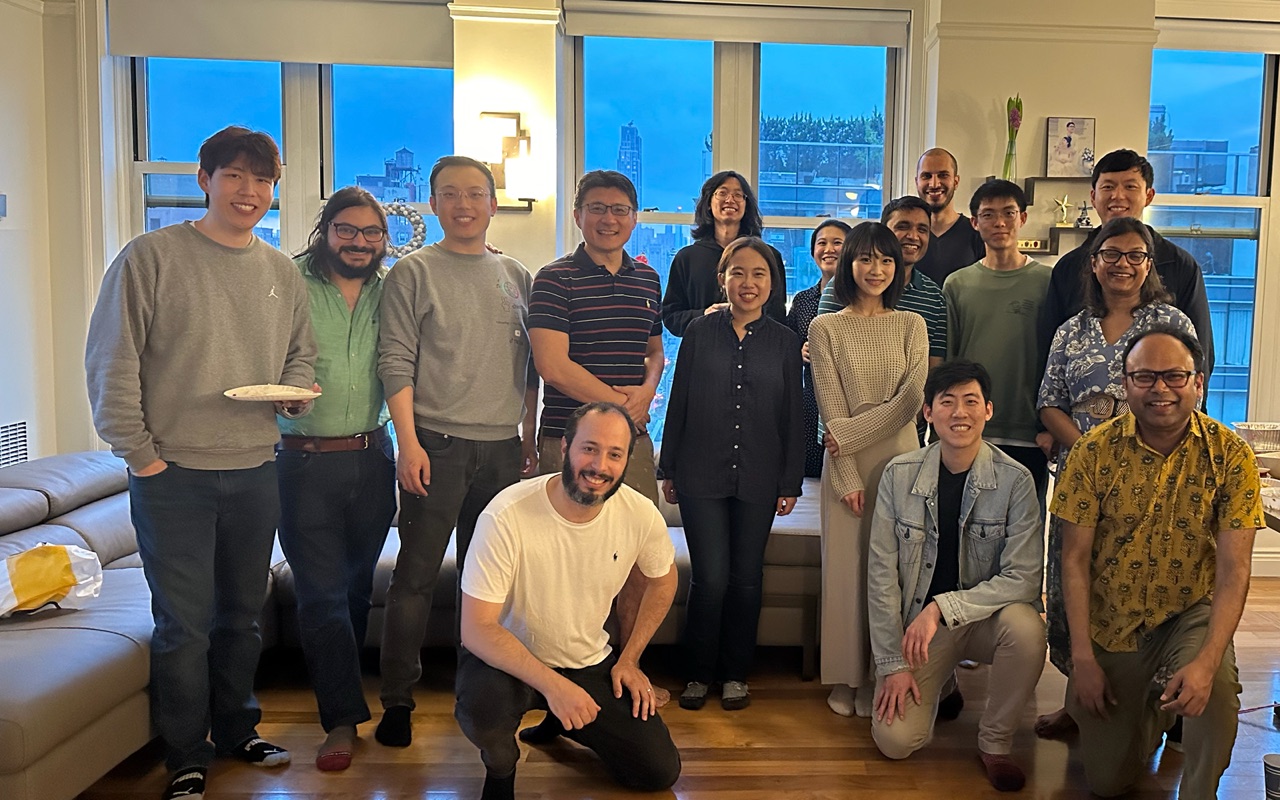 Members and friends of the lab gathered at a party.